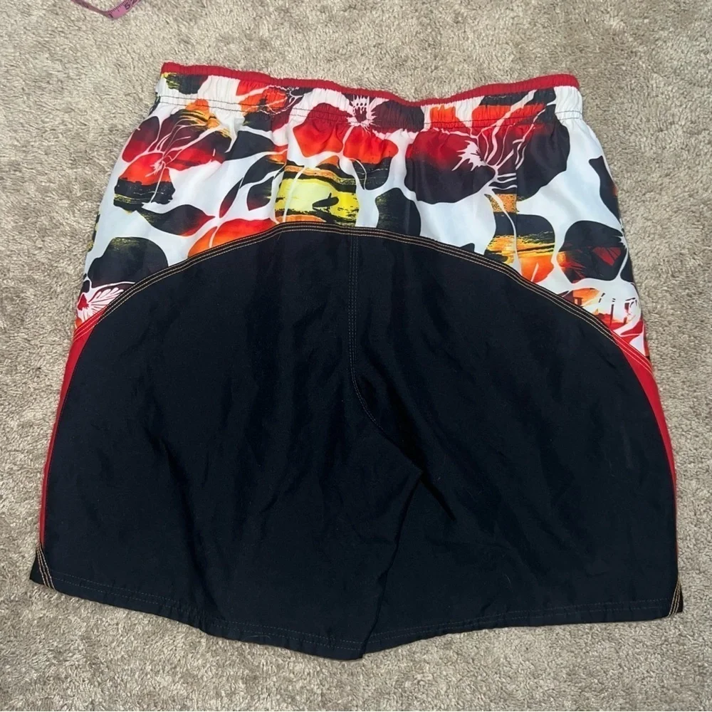 Nike Swim Trunks Men’s Lined Tropical Black Size Large